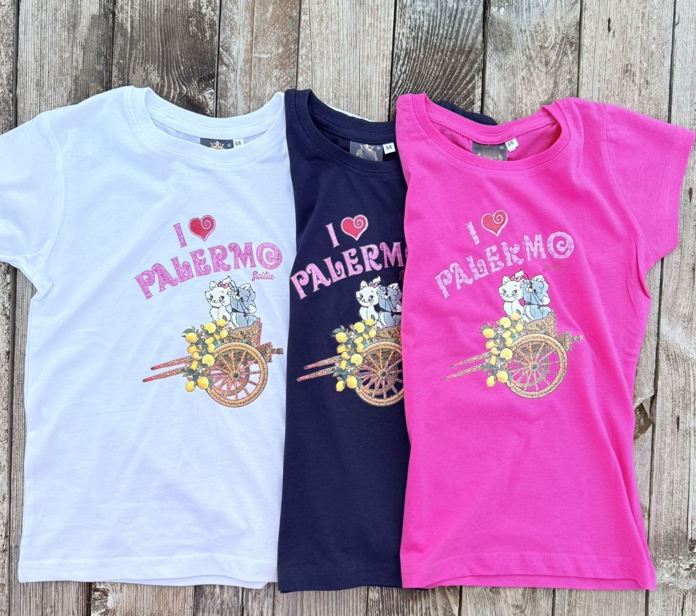 T-Shirt gattini in carretto