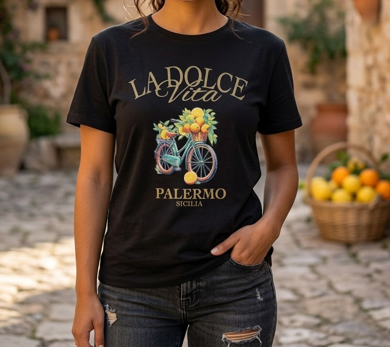 T-shirt Palermo in bici