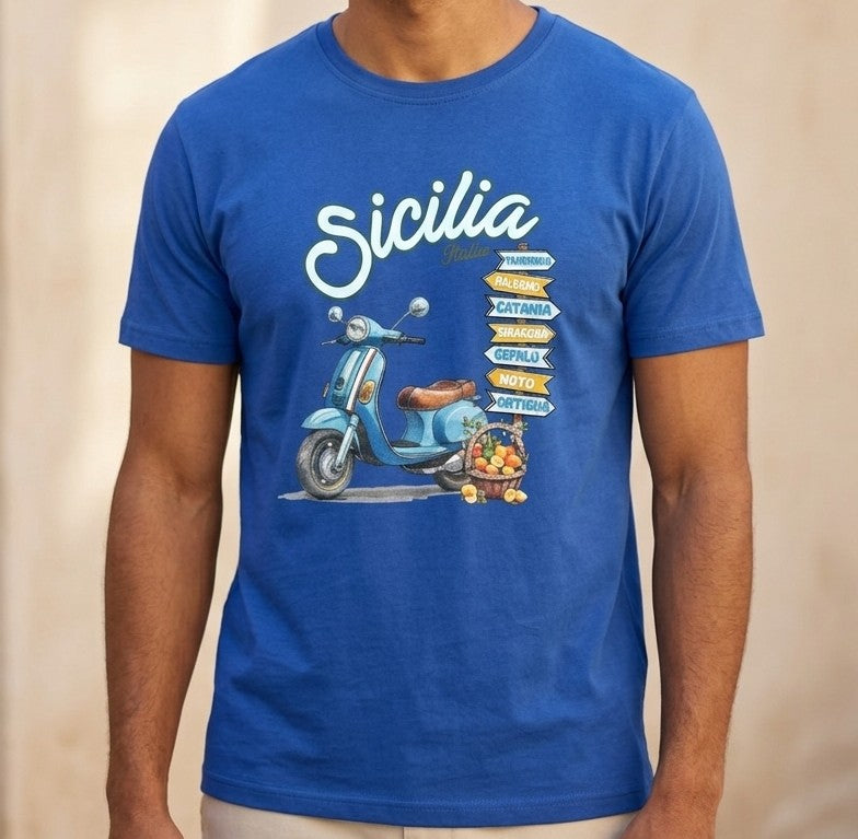 T-shirt "Sicilia in Vespa"