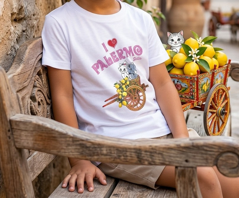 T-Shirt gattini in carretto